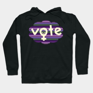 Lavender Stripes Women Vote Hoodie